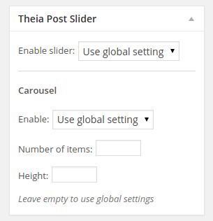 Carousel for Theia Post Slider admin page