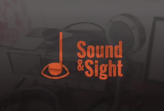 Sound&Sight logo over audio equipment