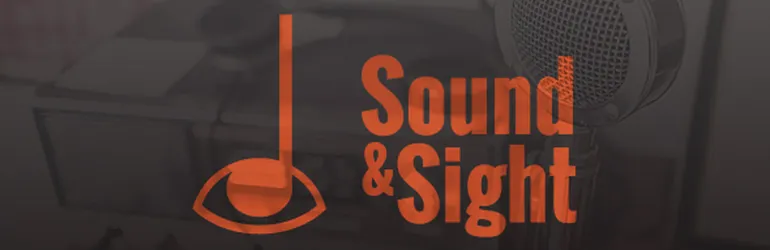 Sound&Sight logo over audio equipment
