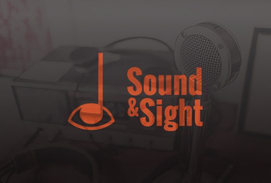 Sound&Sight logo over audio equipment